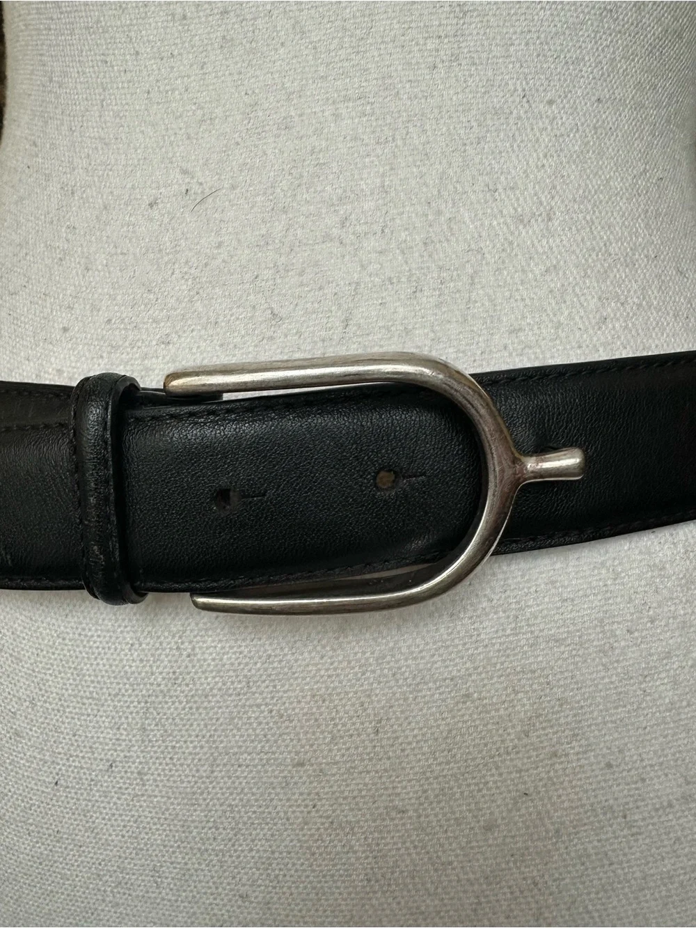 Ariat Black Leather Spur Buckle Belt Unisex Size 34